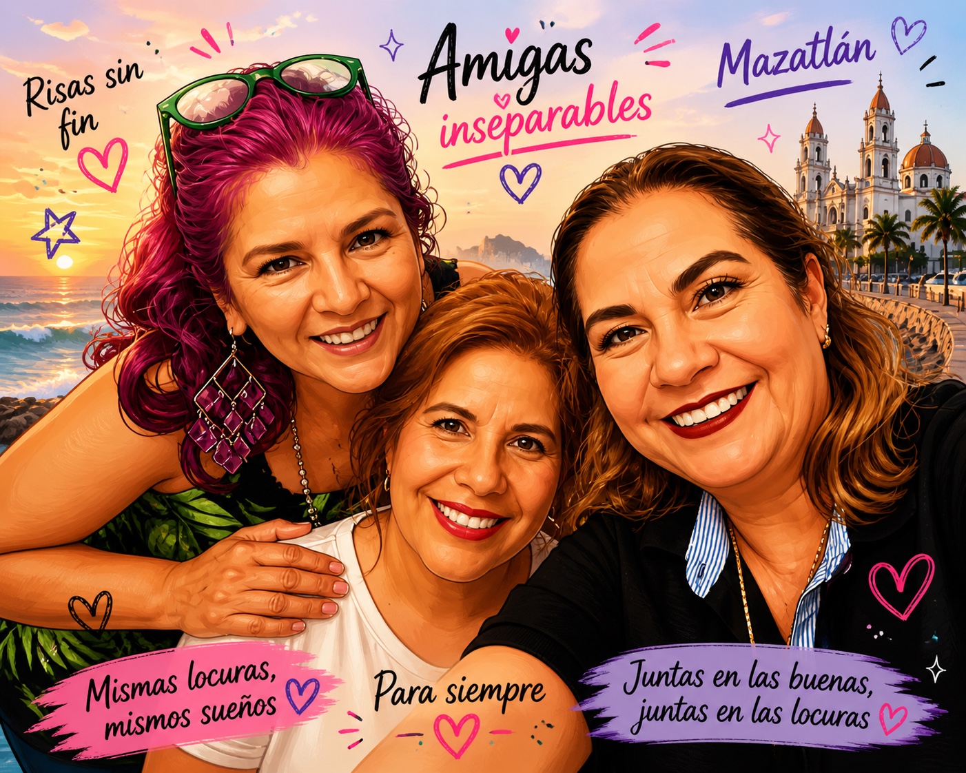 Andrea, Hernández Murillo y Lolys juntas en Mazatlán
